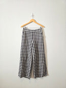 Gingham Wide Leg Pants (XS)