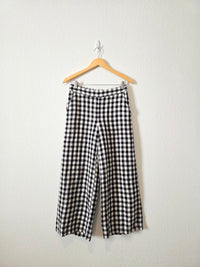 Gingham Wide Leg Pants (XS)