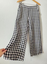 Gingham Wide Leg Pants (XS)