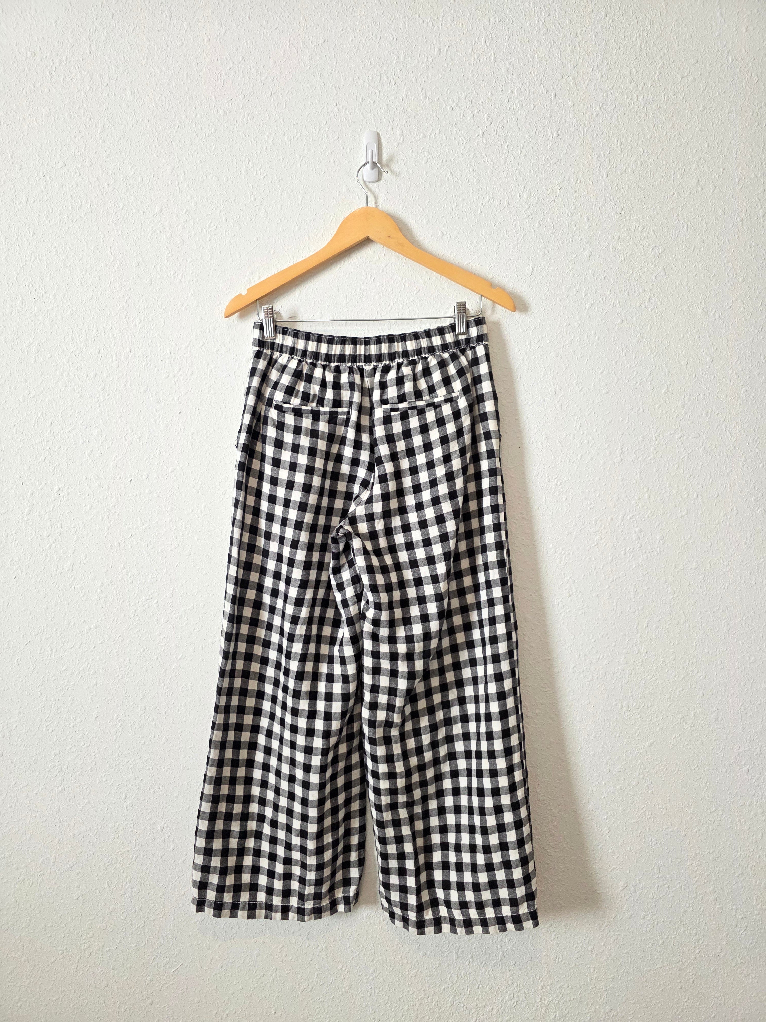 Gingham Wide Leg Pants (XS)