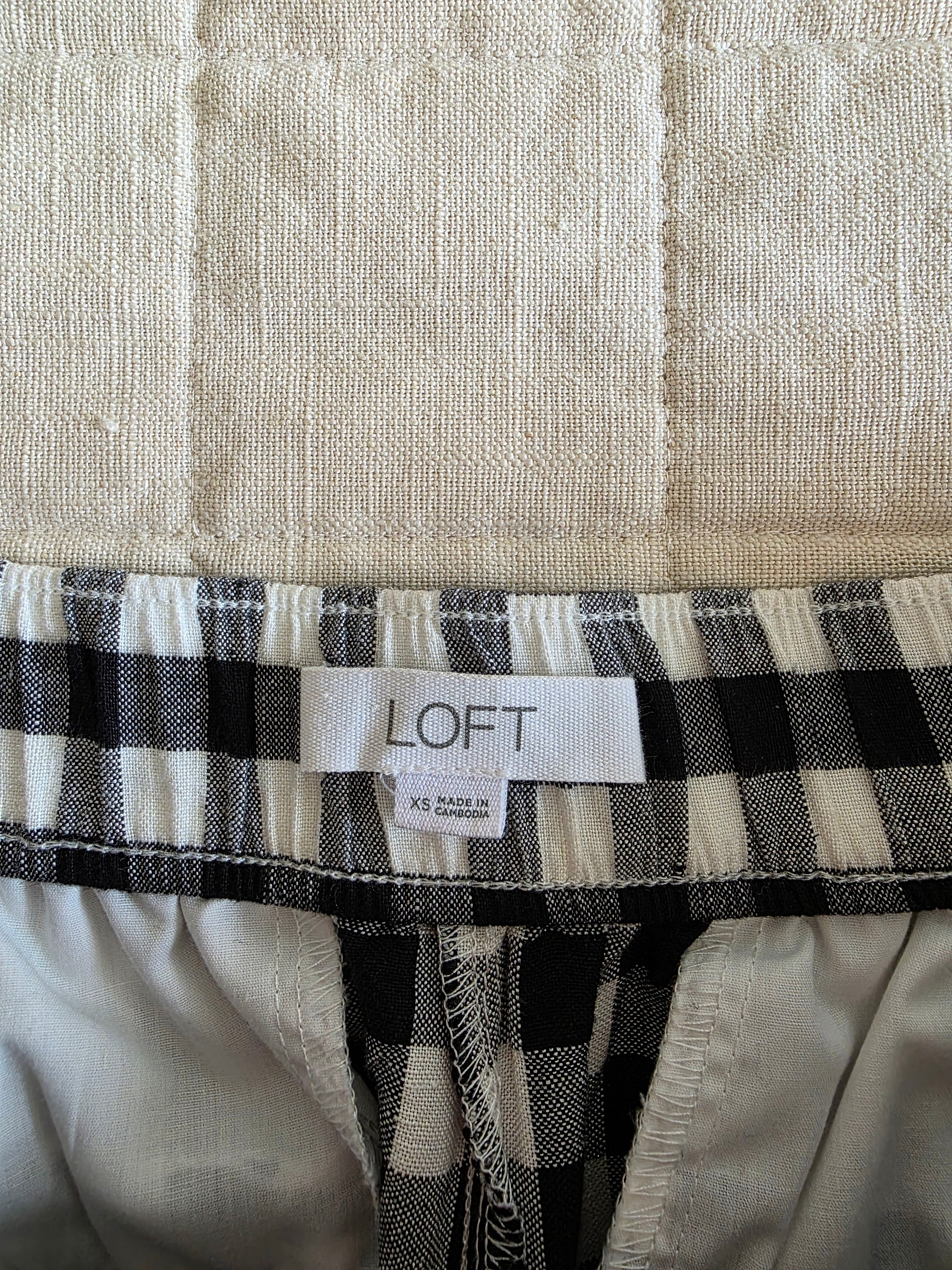 Gingham Wide Leg Pants (XS)