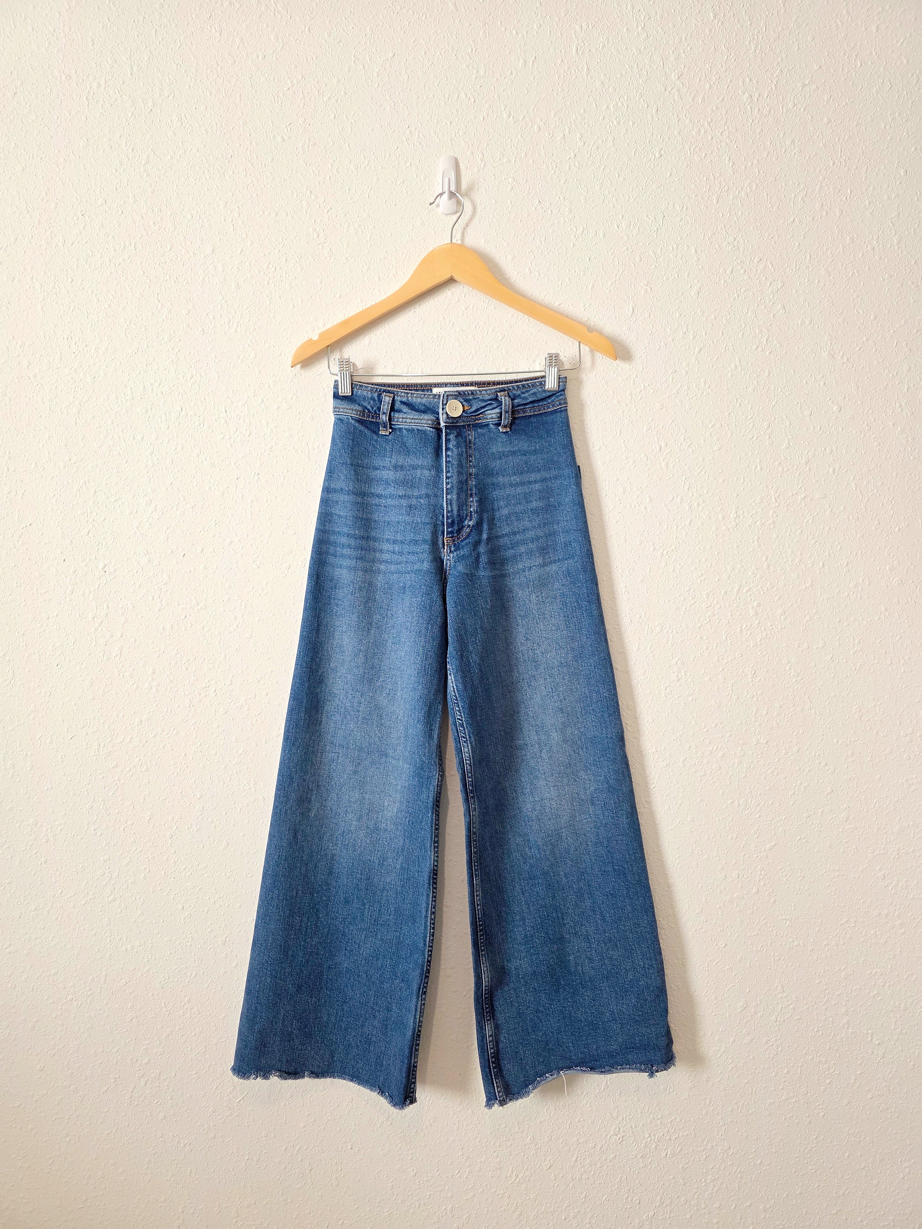 Zara Marine Straight/Wide Leg Jeans (2)