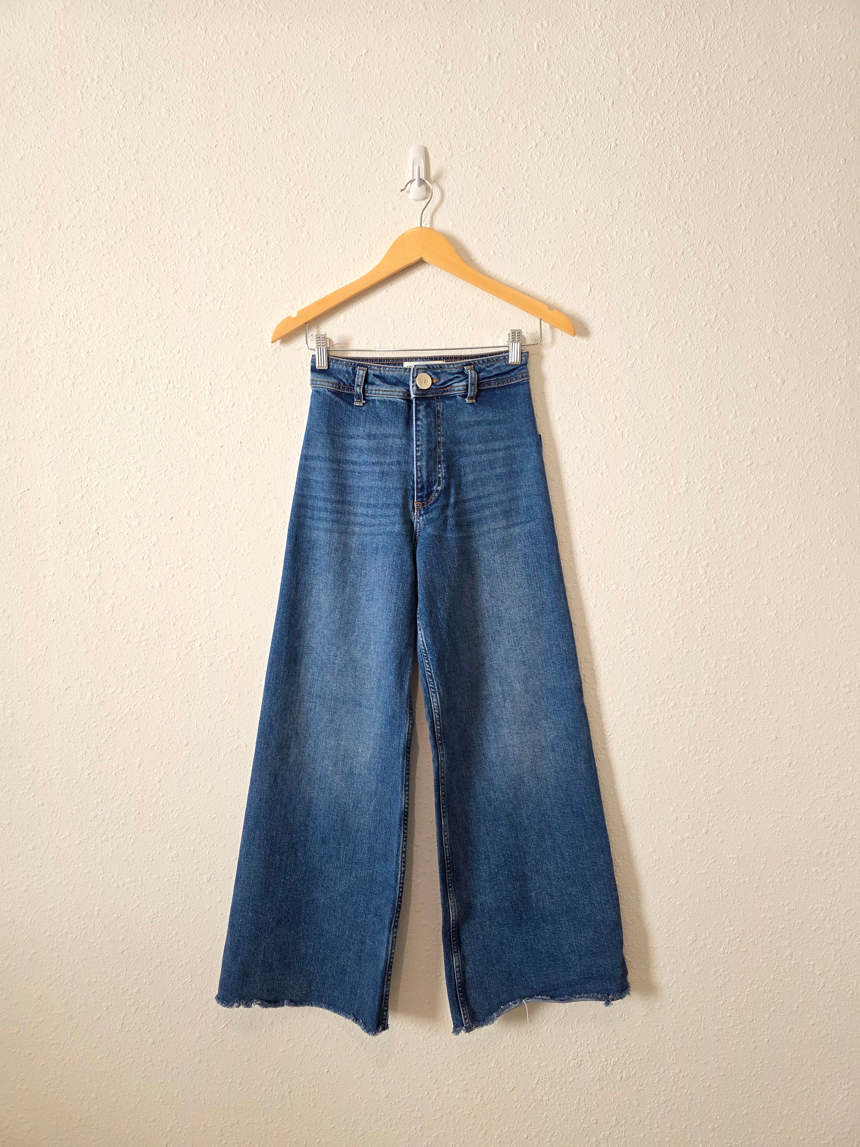 Zara Marine Straight/Wide Leg Jeans (2)