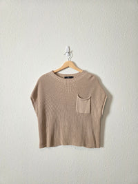 Neutral Cotton Knit Top (M)