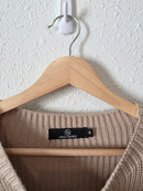 Neutral Cotton Knit Top (M)