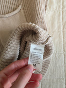 Neutral Cotton Knit Top (M)