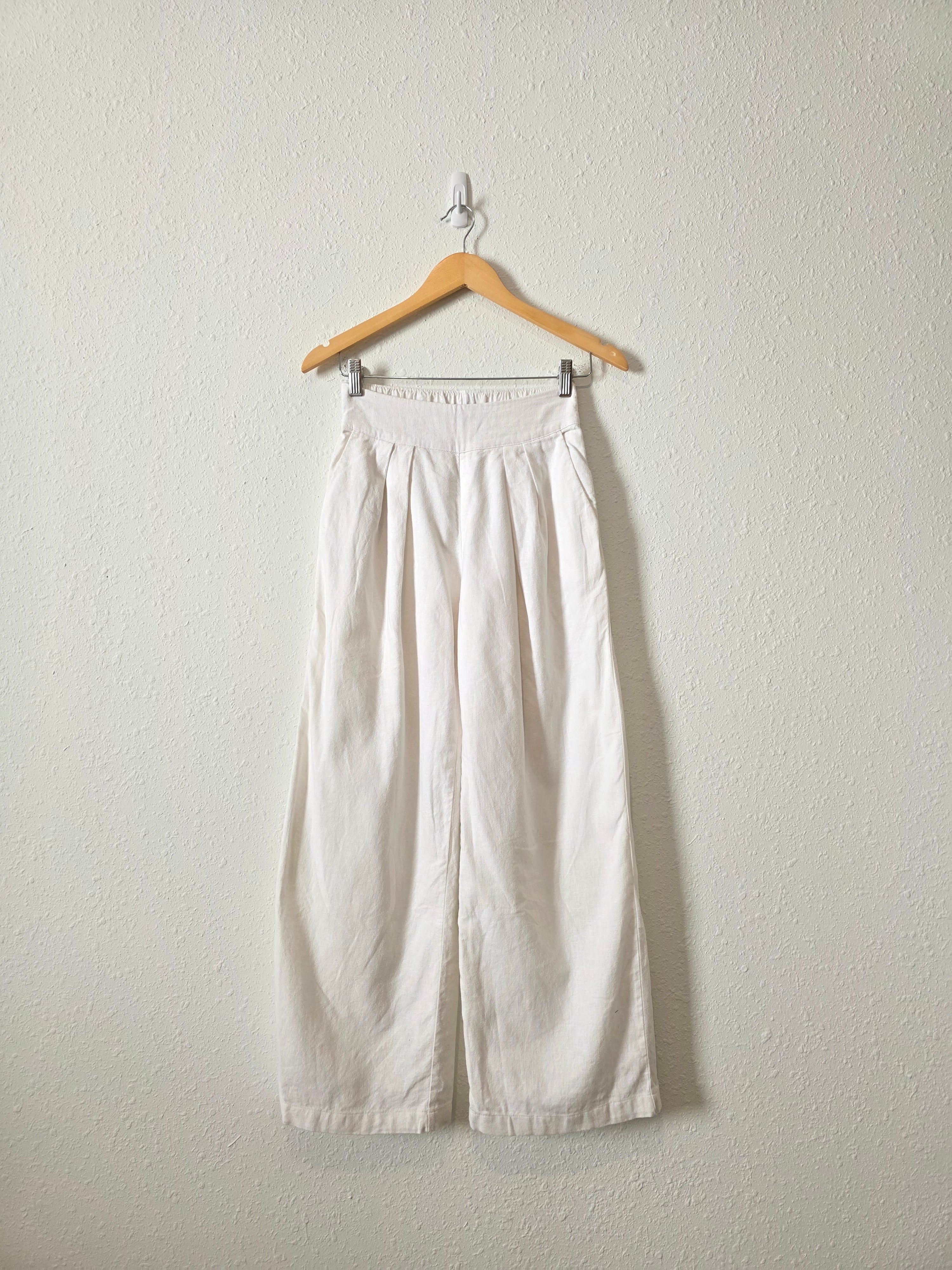 Abercrombie Wide Leg Linen Blend Pants (XXS)