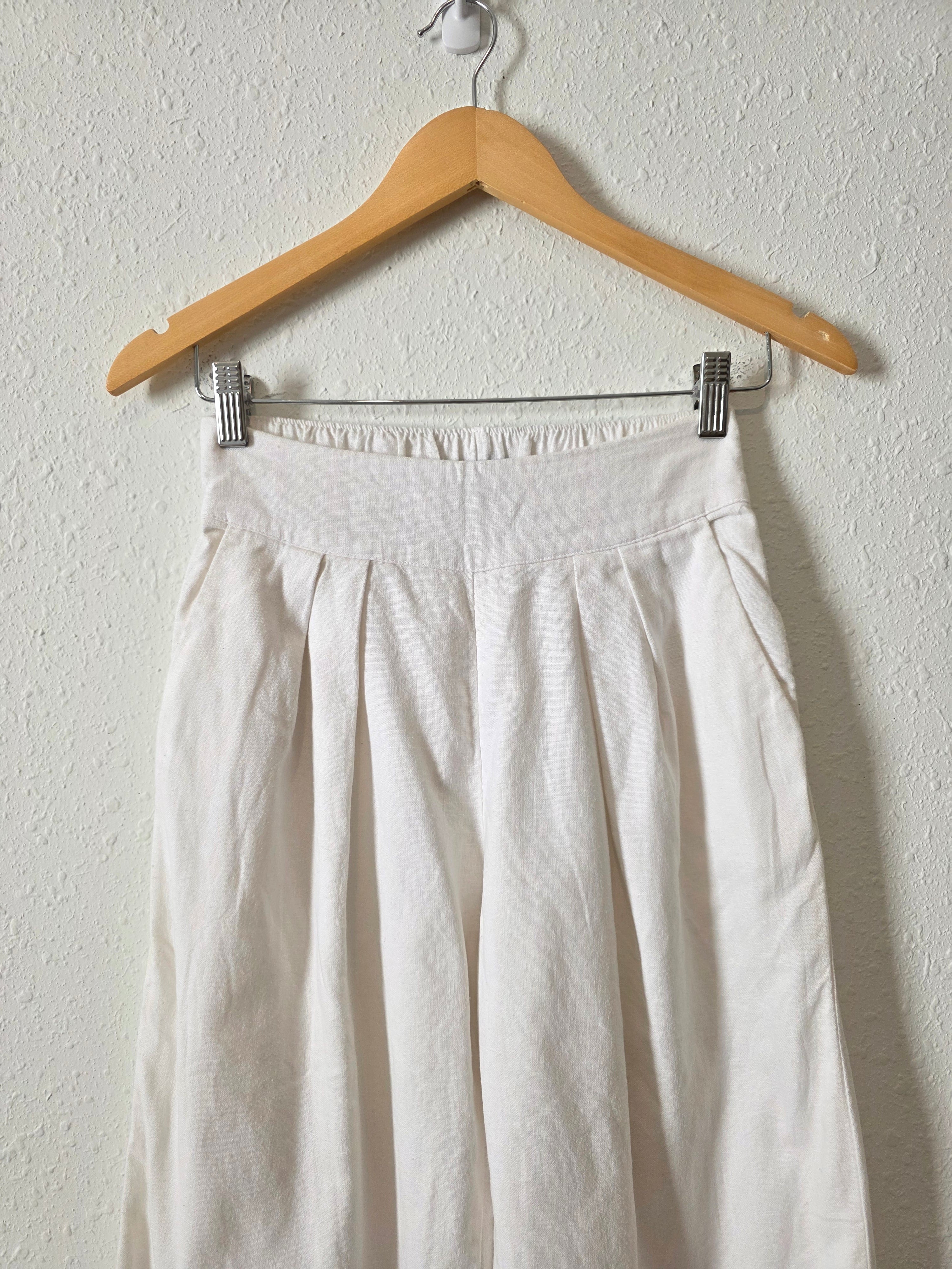 Abercrombie Wide Leg Linen Blend Pants (XXS)