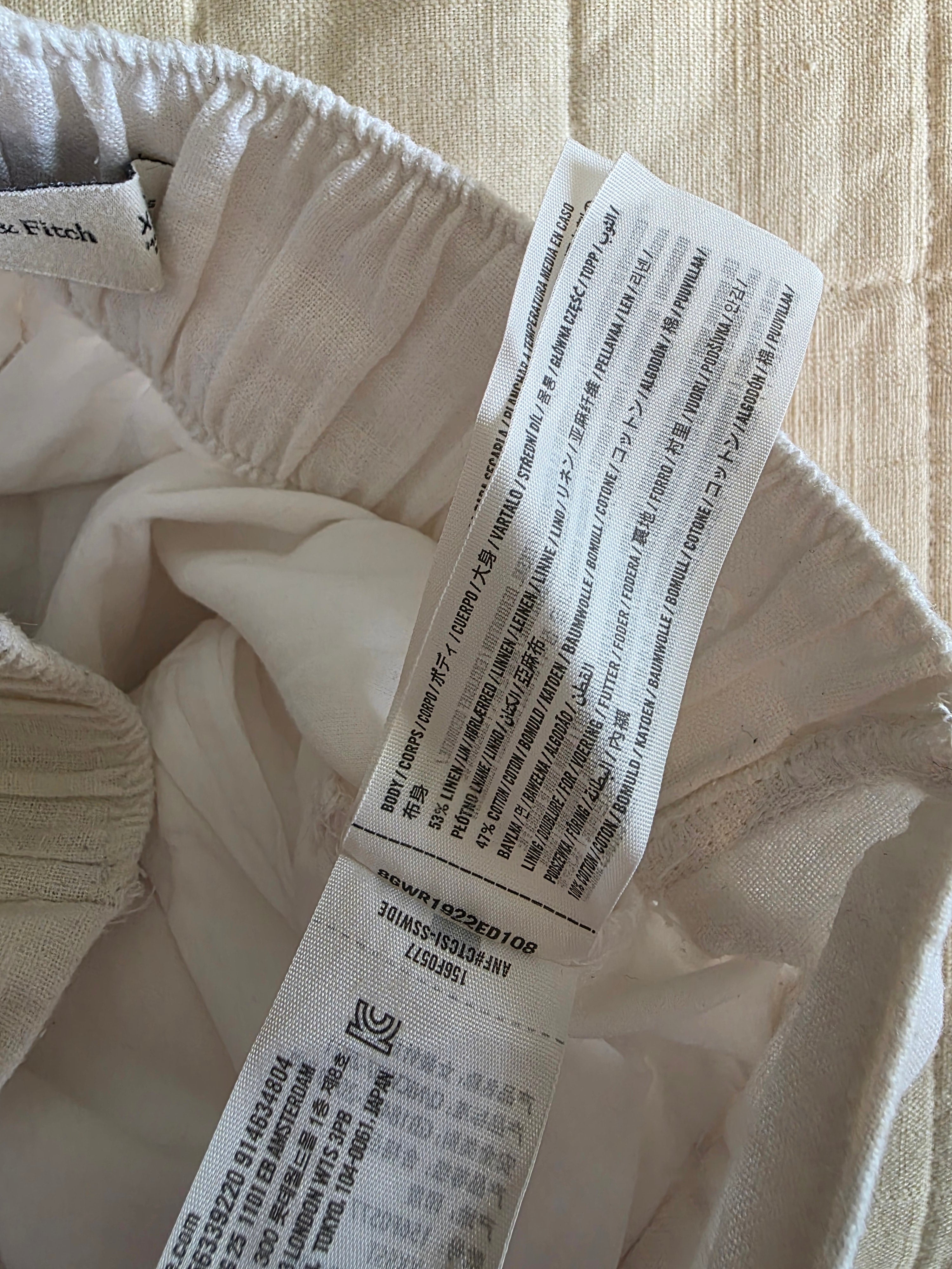 Abercrombie Wide Leg Linen Blend Pants (XXS)