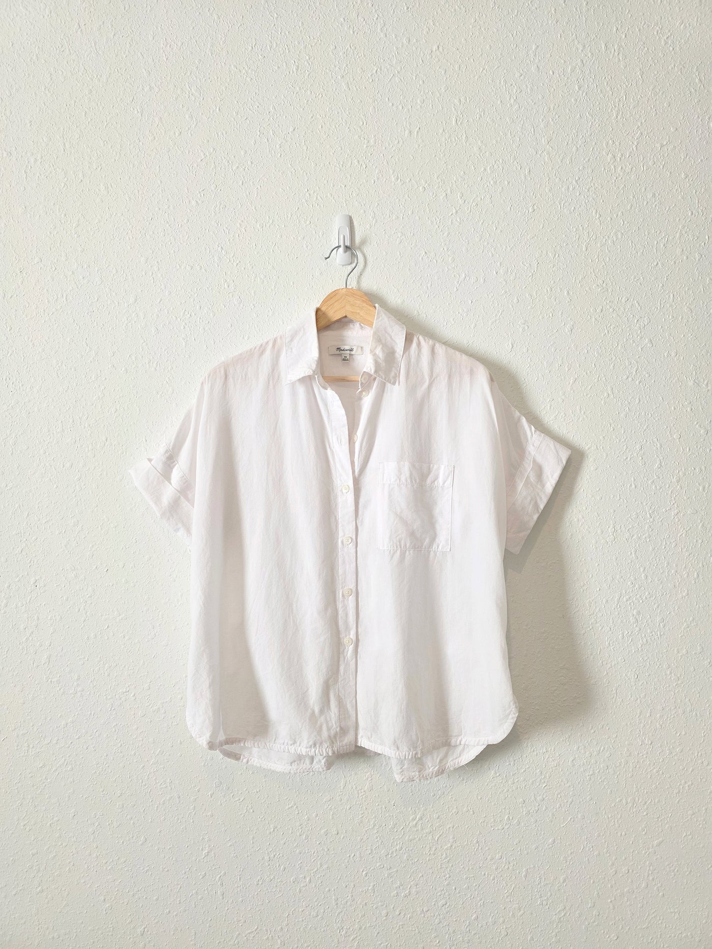 Madewell White Oversized Button Up (XS)