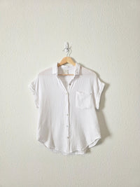 White Cotton Gauze Top (S)
