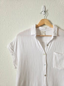 White Cotton Gauze Top (S)