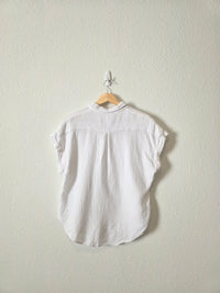 White Cotton Gauze Top (S)