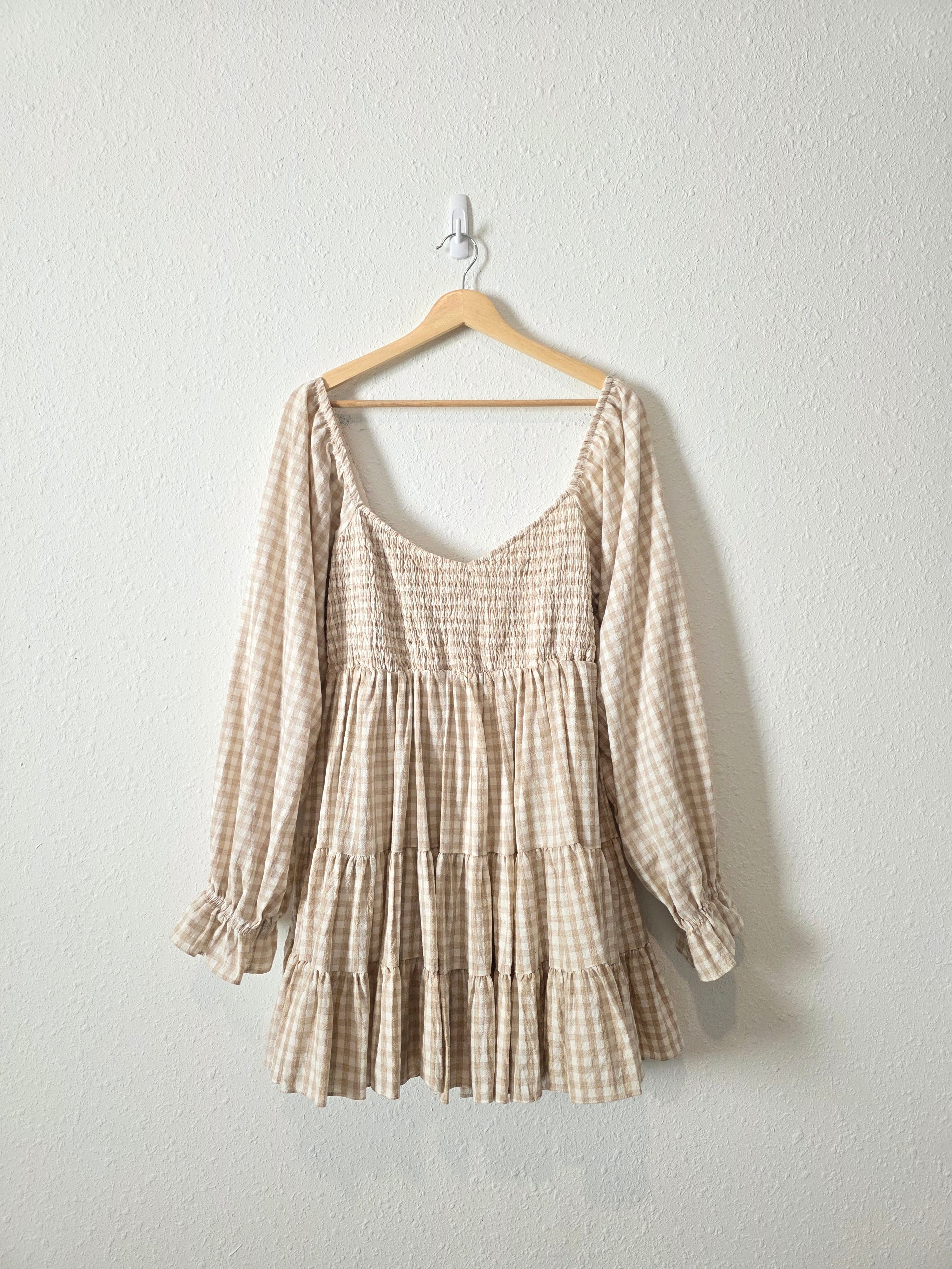 Mable Smocked Gingham Dress (M)