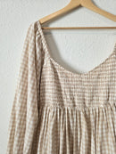 Mable Smocked Gingham Dress (M)