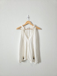 Zara Linen Tasseled Top (M)