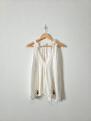 Zara Linen Tasseled Top (M)