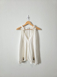 Zara Linen Tasseled Top (M)