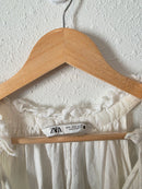 Zara Linen Tasseled Top (M)