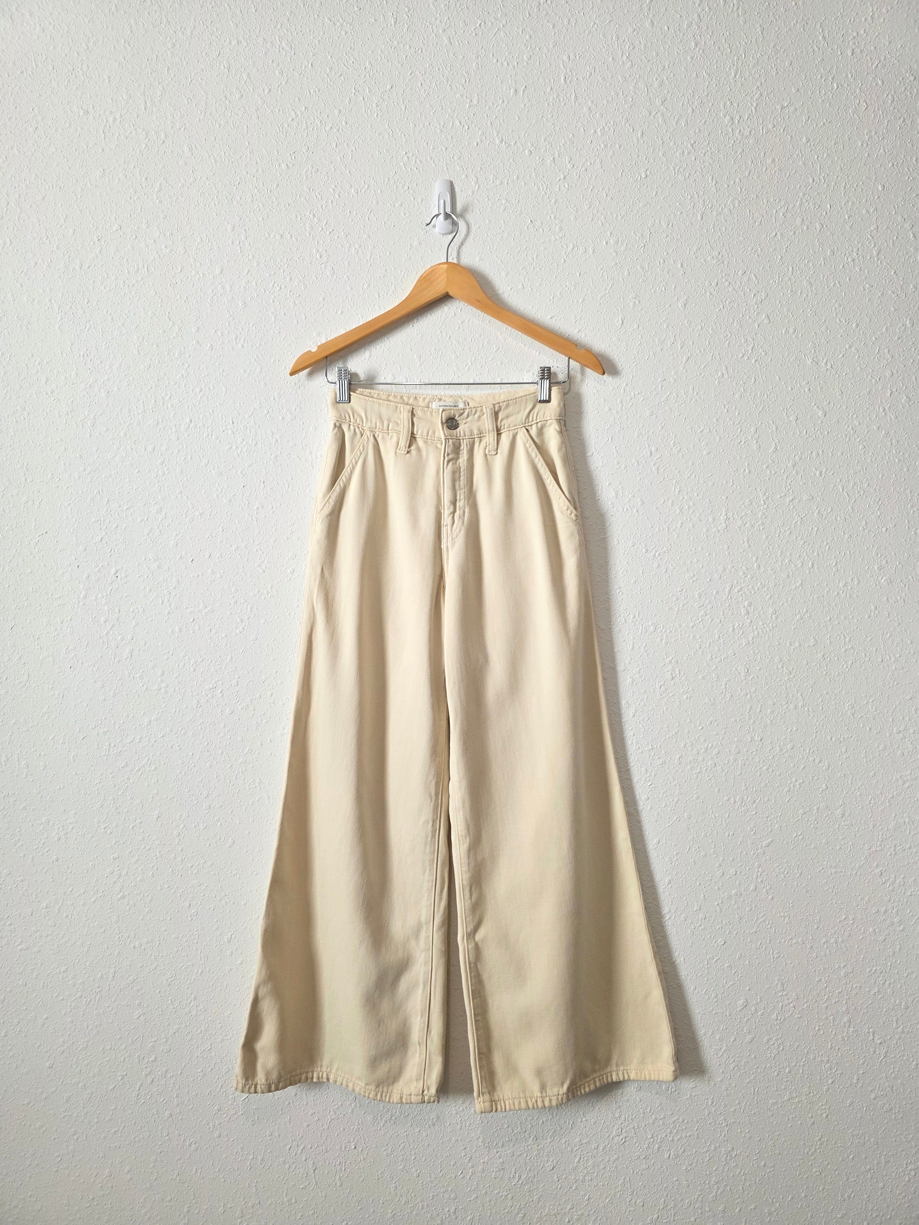 Ecru Wide Leg Jeans (24/00)