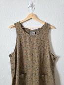 Vintage Floral Midi Dress (M)