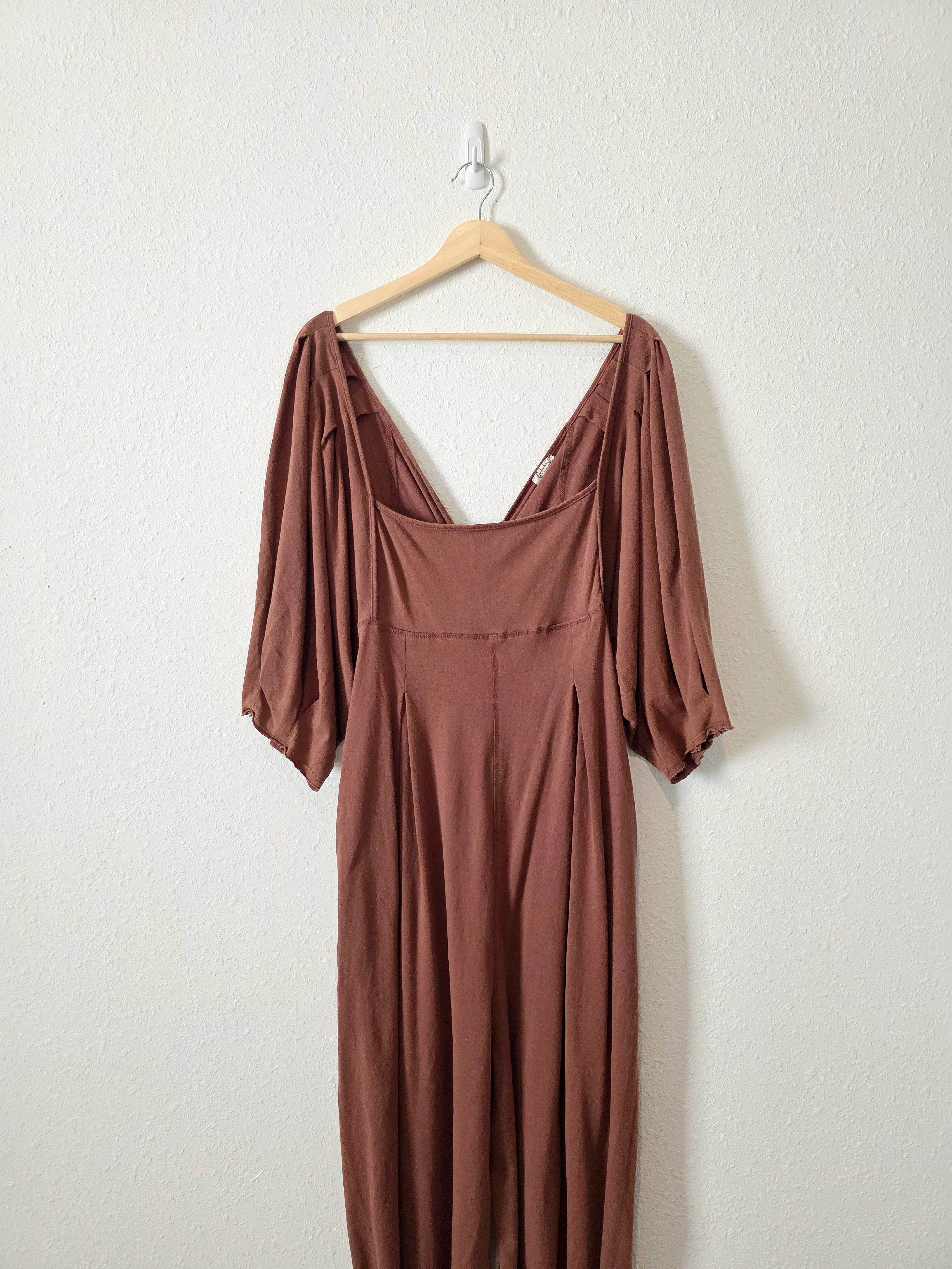 Free People Puff Sleeve Jumpsuit (M)