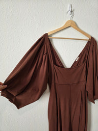 Free People Puff Sleeve Jumpsuit (M)