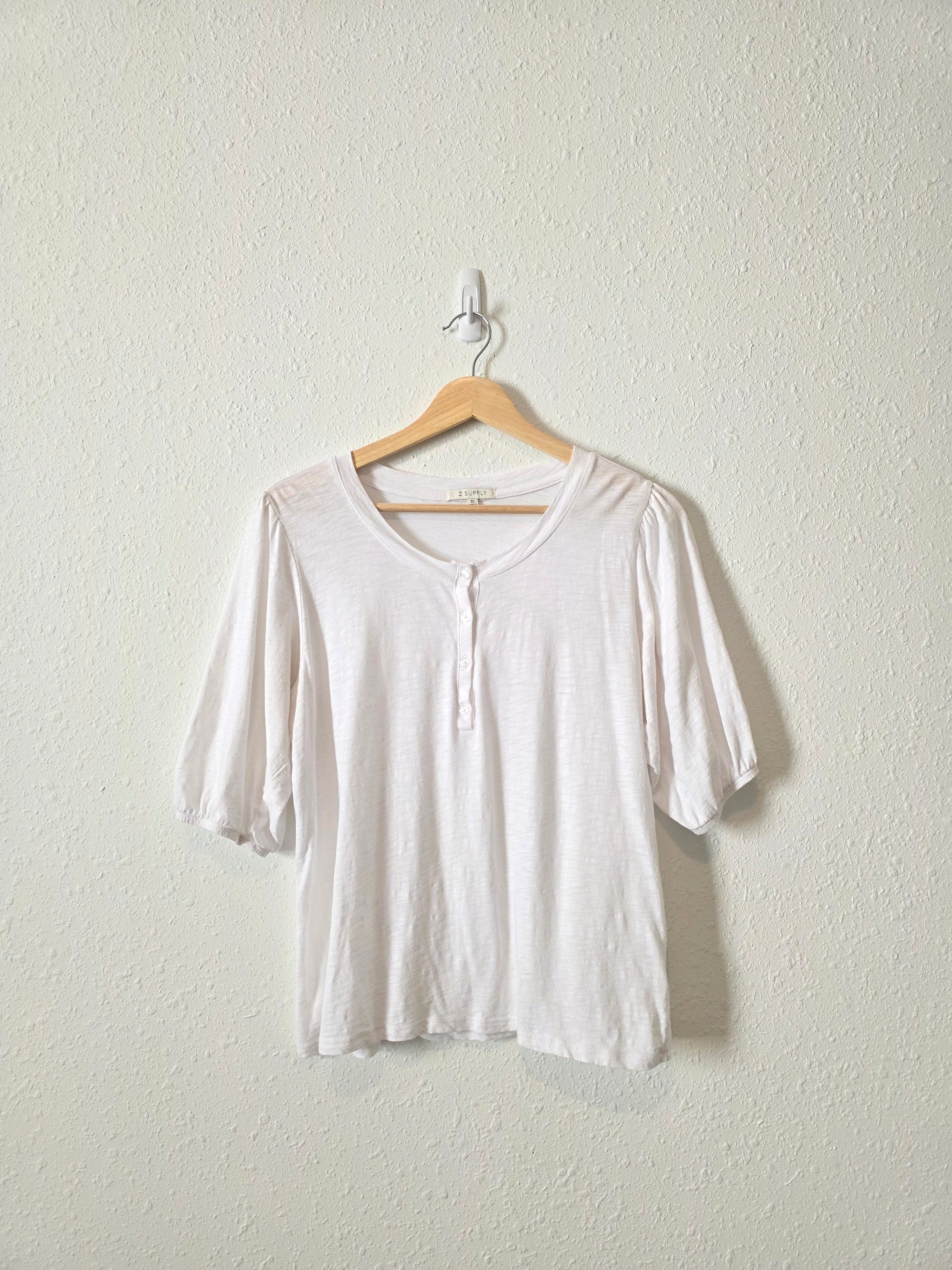 Z Supply Puff Sleeve Henley Tee (XS)