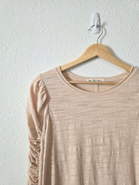 Free People Ruched Sleeve Top (S)