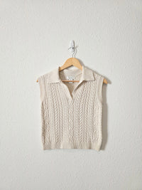 Cable Knit Cotton Vest (S)