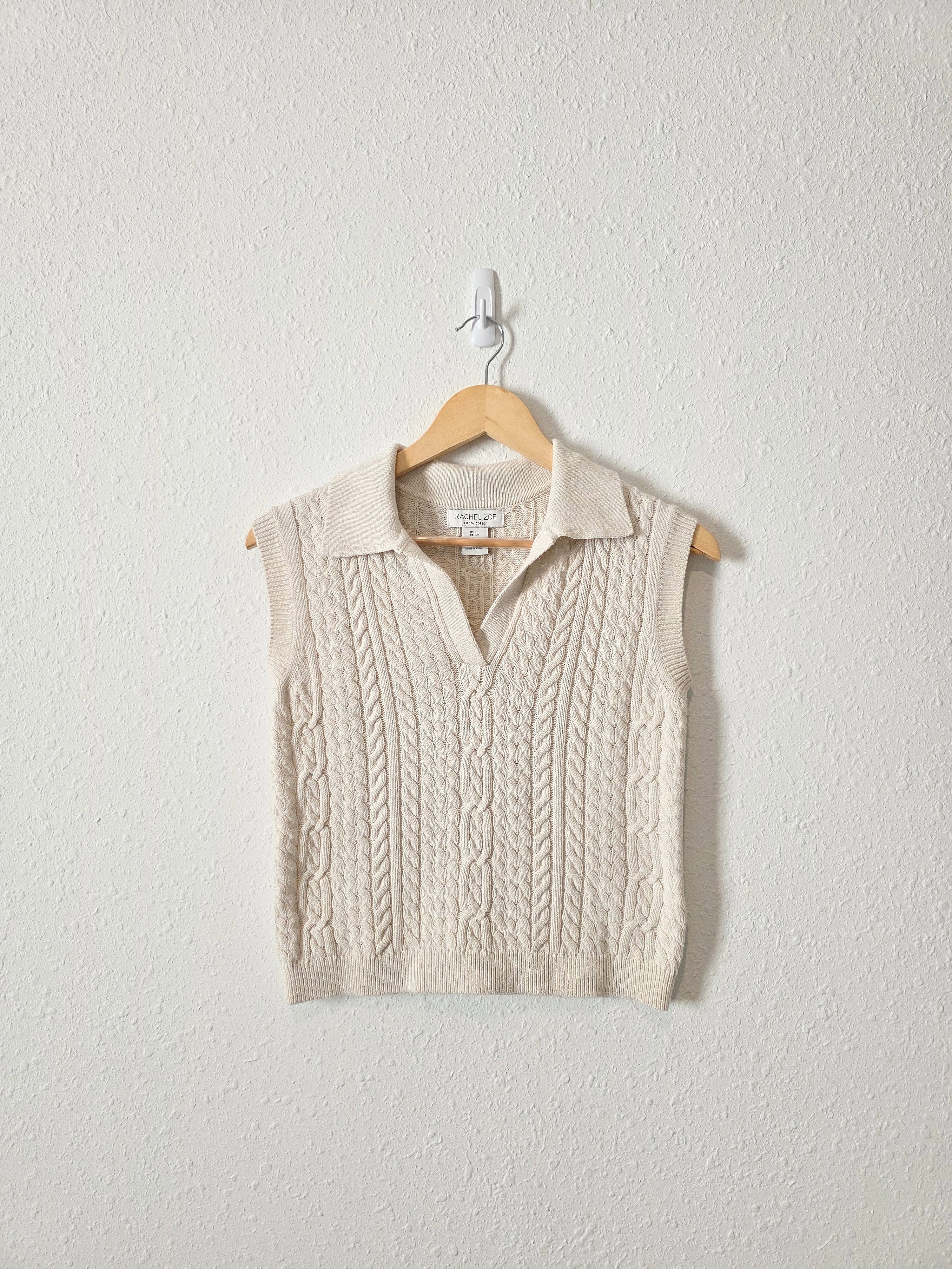 Cable Knit Cotton Vest (S)