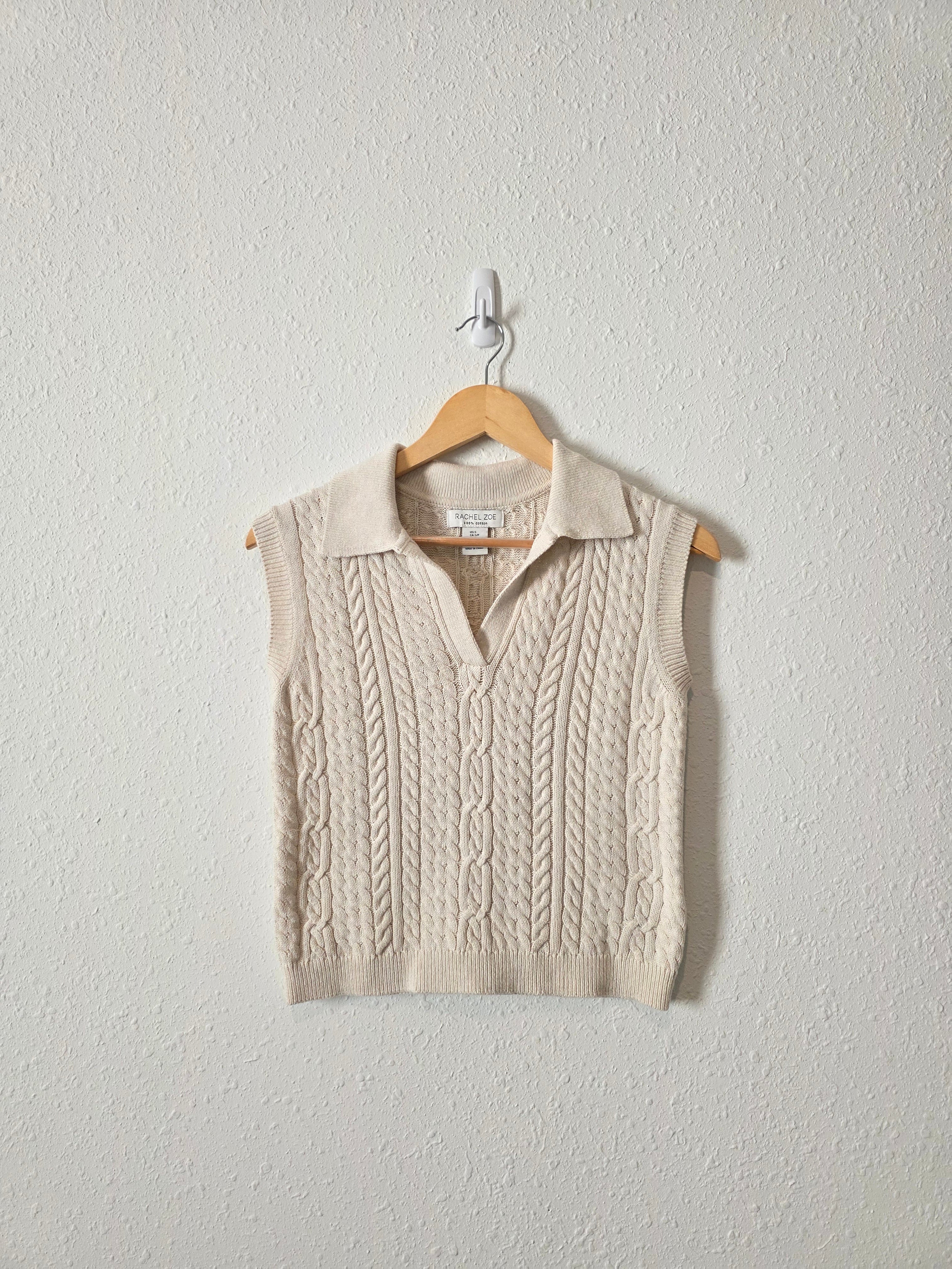 Cable Knit Cotton Vest (S)
