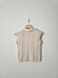 Cable Knit Cotton Vest (S)