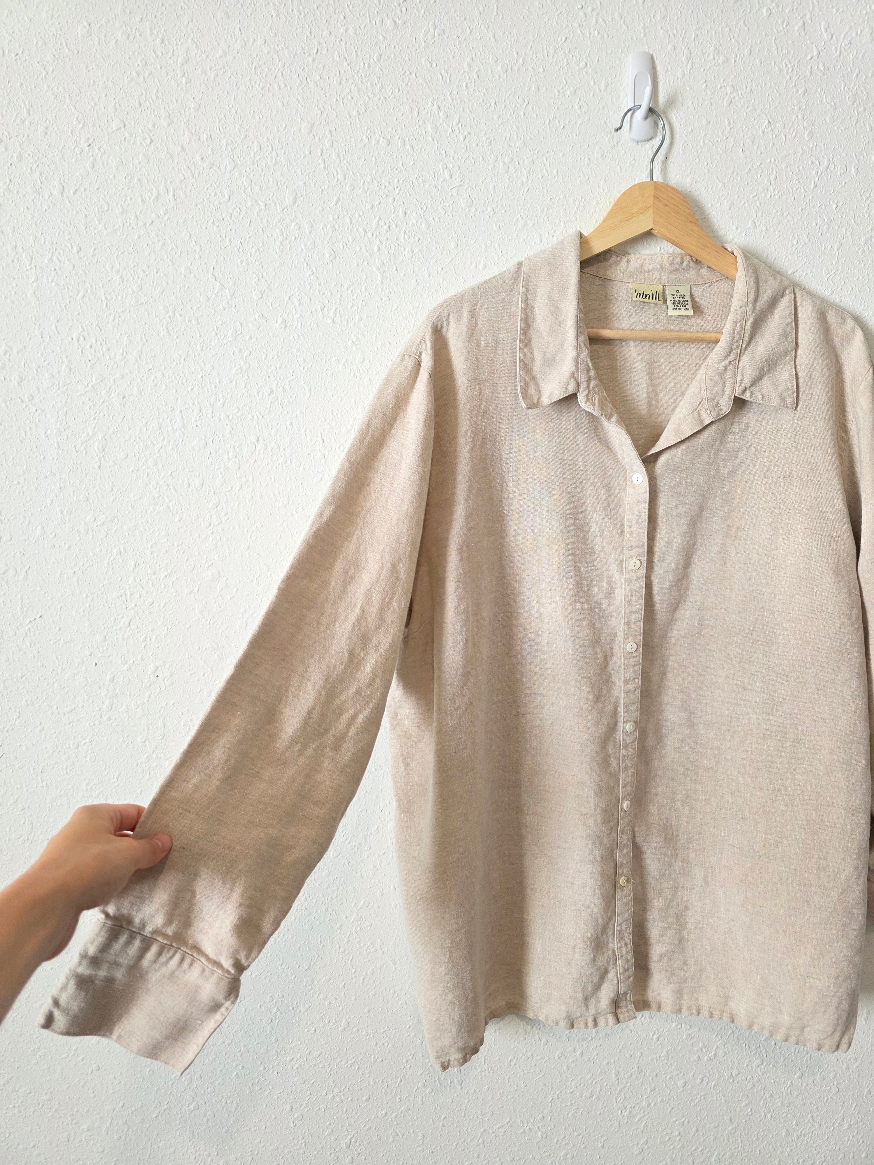 Vintage Linen Button Up (XL)