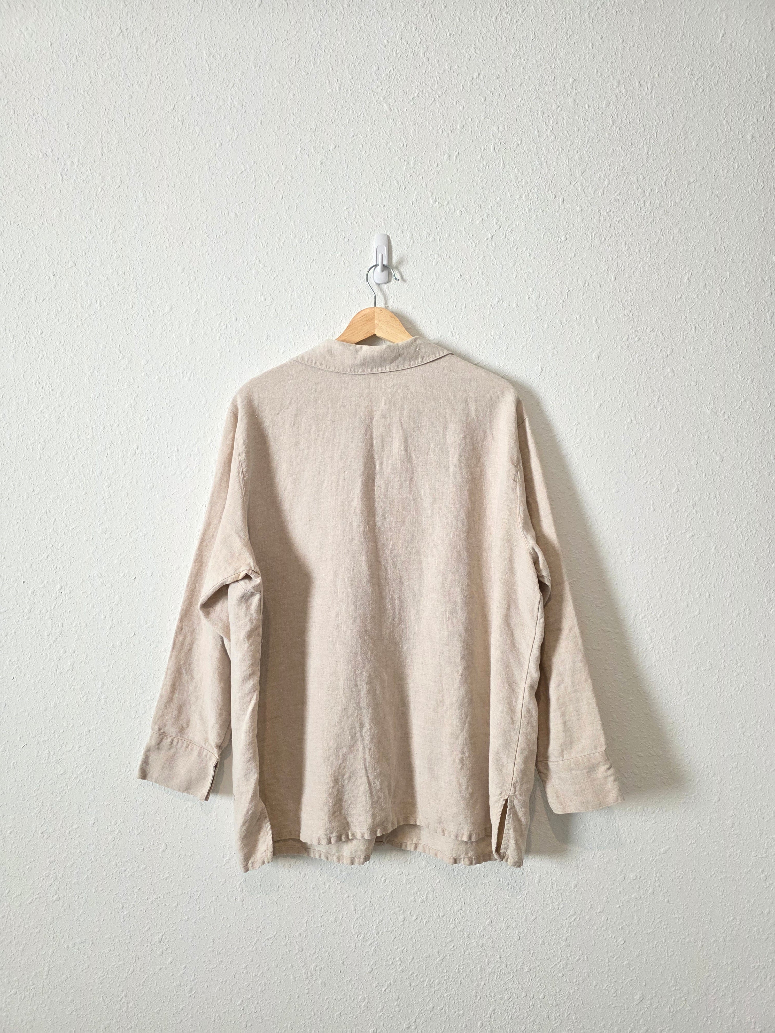 Vintage Linen Button Up (XL)