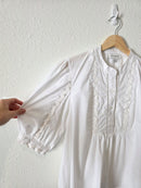 Embroidered Puff Sleeve Blouse (L)
