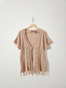 Crochet Knit Cotton Top (L)