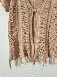 Crochet Knit Cotton Top (L)