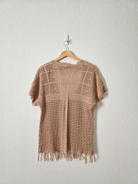 Crochet Knit Cotton Top (L)