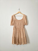 Floral Smocked Mini Dress (L)