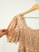 Floral Smocked Mini Dress (L)