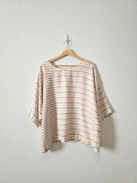 Oversized Linen Striped Top (L)