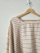 Oversized Linen Striped Top (L)