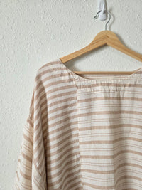 Oversized Linen Striped Top (L)