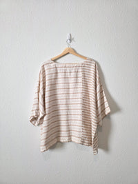Oversized Linen Striped Top (L)