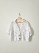 Zara White Linen Shirt (M)