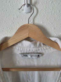 Zara White Linen Shirt (M)