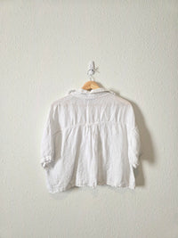 Zara White Linen Shirt (M)
