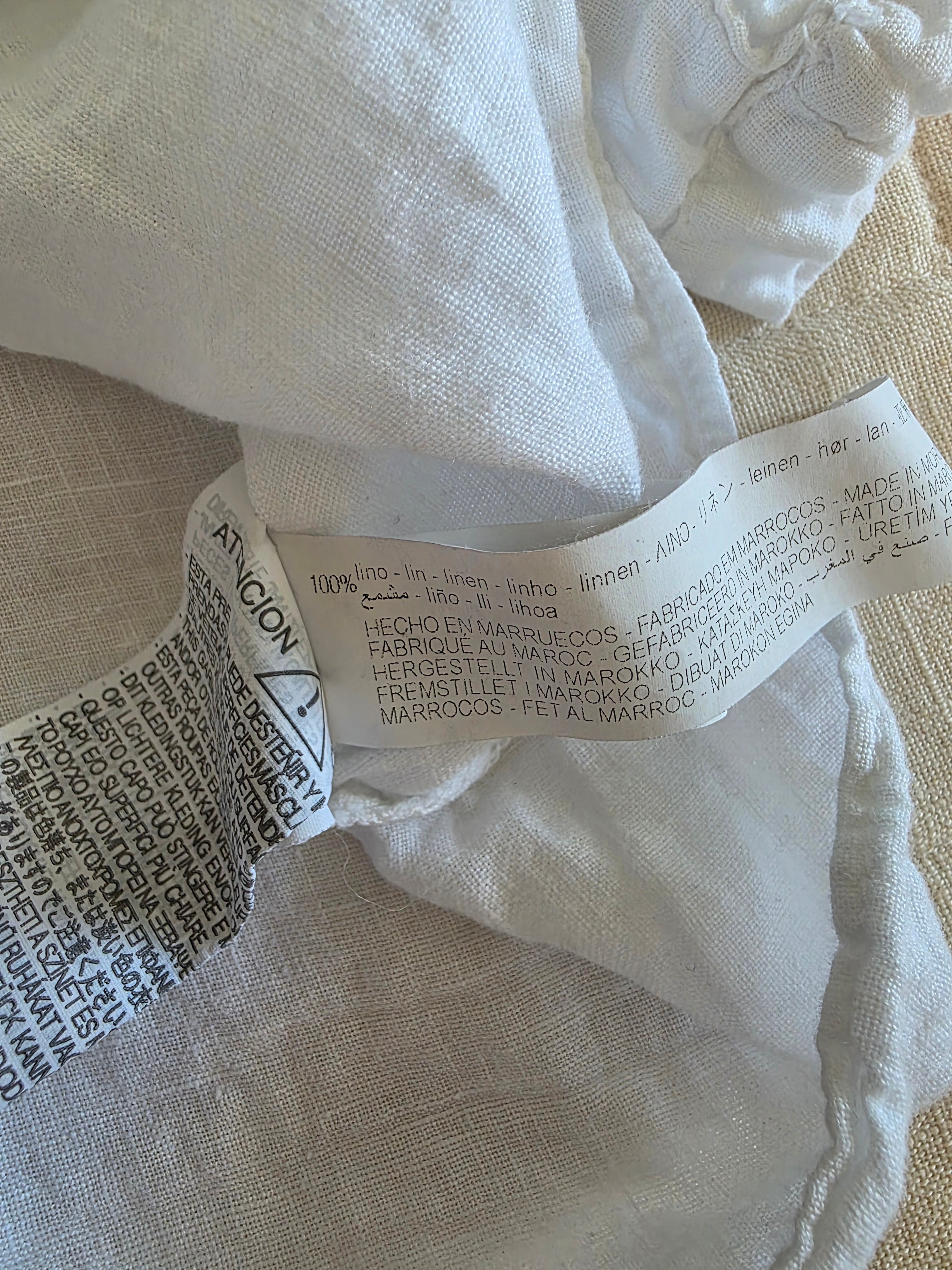 Zara White Linen Shirt (M)