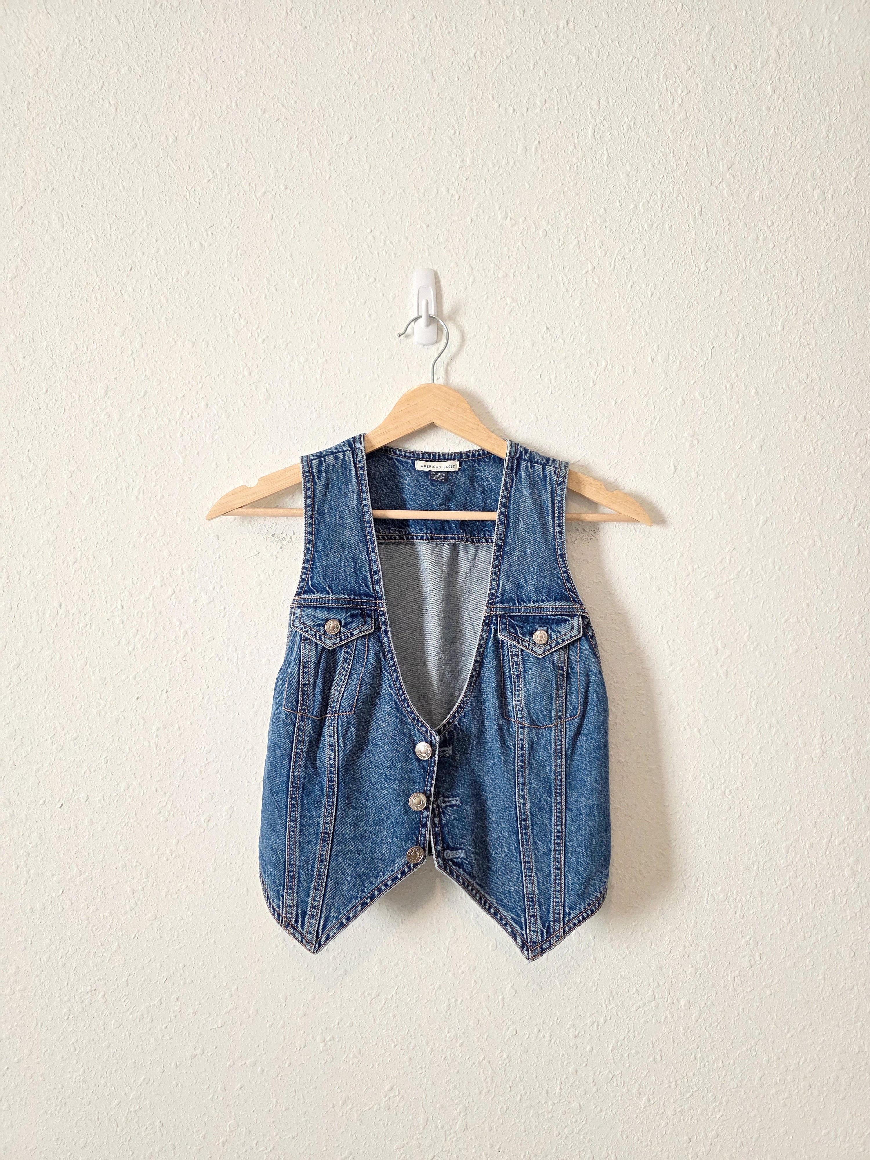 Denim Cropped Vest (XS)